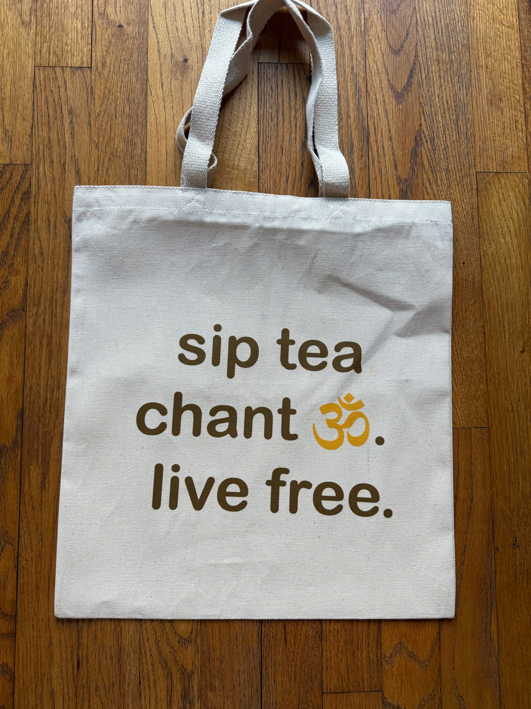 Sip Tea Live Free Tote Bag(Antique Ivory)